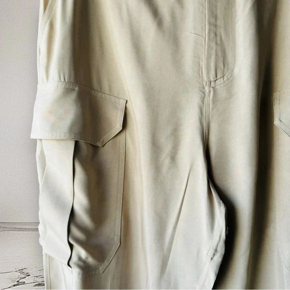 NEW EQUIPMENT FEMME Drop crotch Cargo Pants in Beige Size 8 - Picture 4 of 11